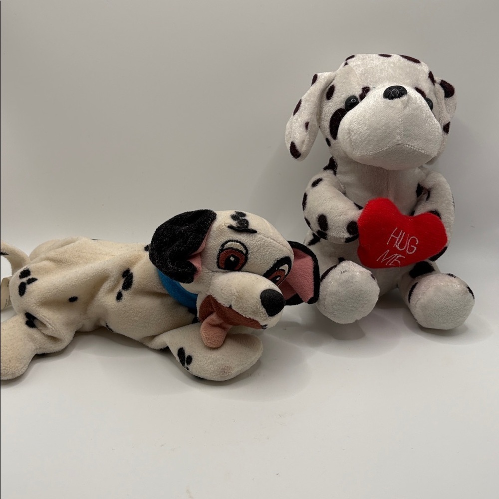 Disney Dalmatian “Lucky” Beanie Dog Toy Duo - Black and White